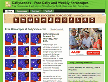 Tablet Screenshot of dailyscopes.com